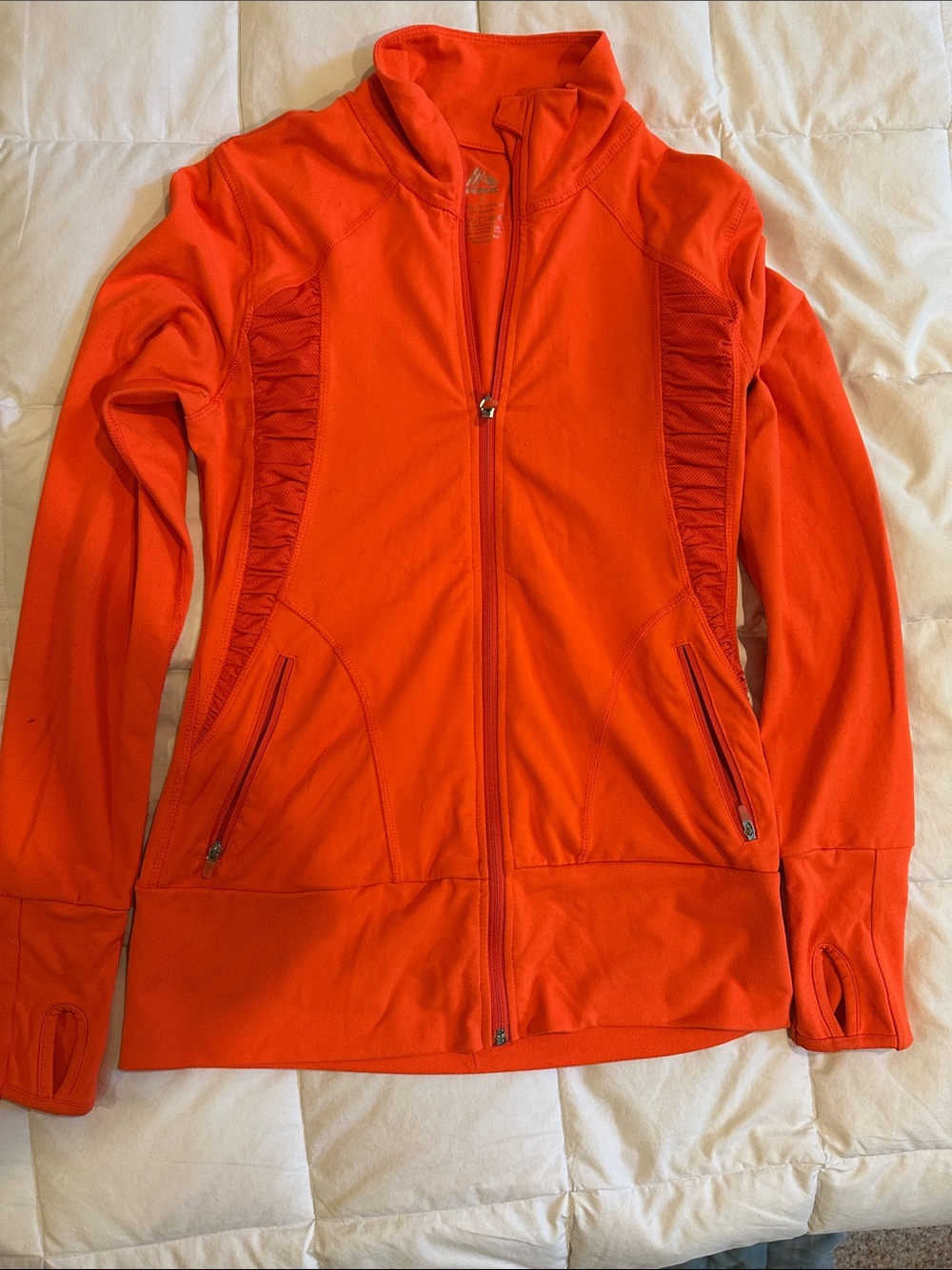 RBX Bright Orange Full-Zip Athletic Jacket